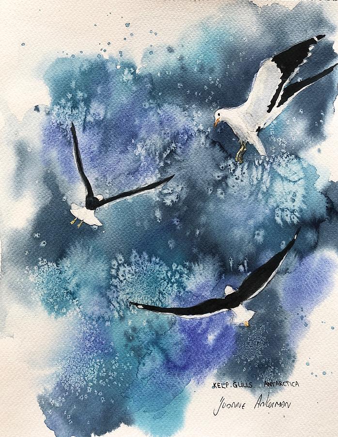 Sea gulls Painting by Yvonne Ankerman
