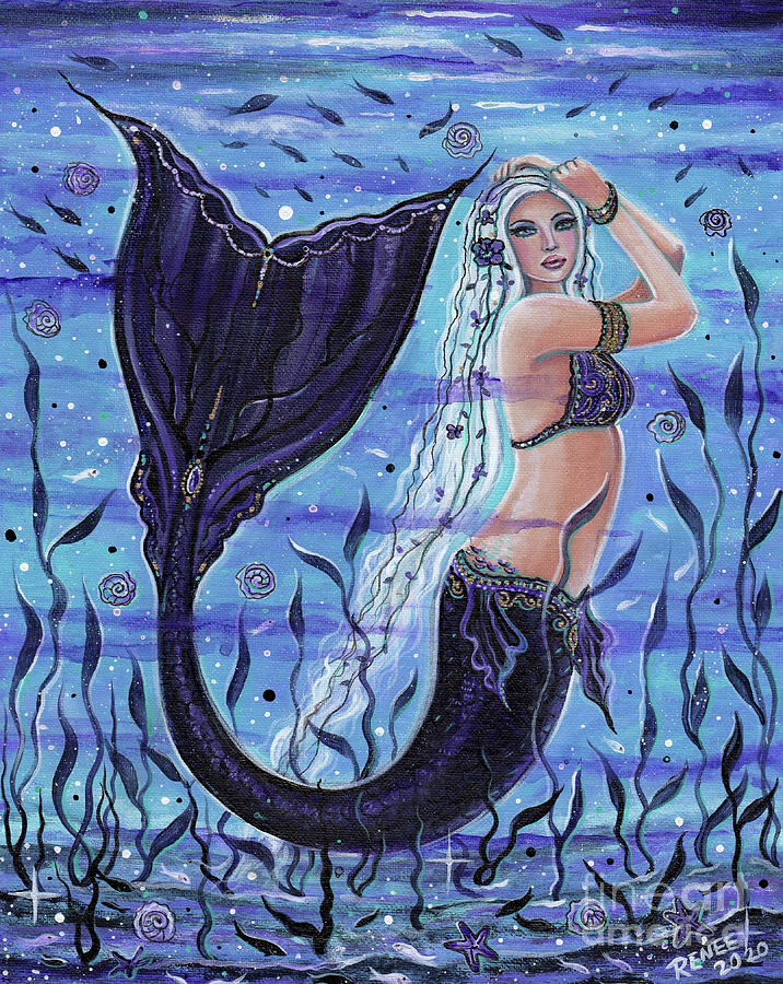 Mermaid Painting - Sea Gypsy Mermaid by Renee Lavoie