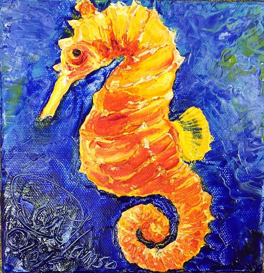 Sea Horse Painting by Paris Wyatt Llanso