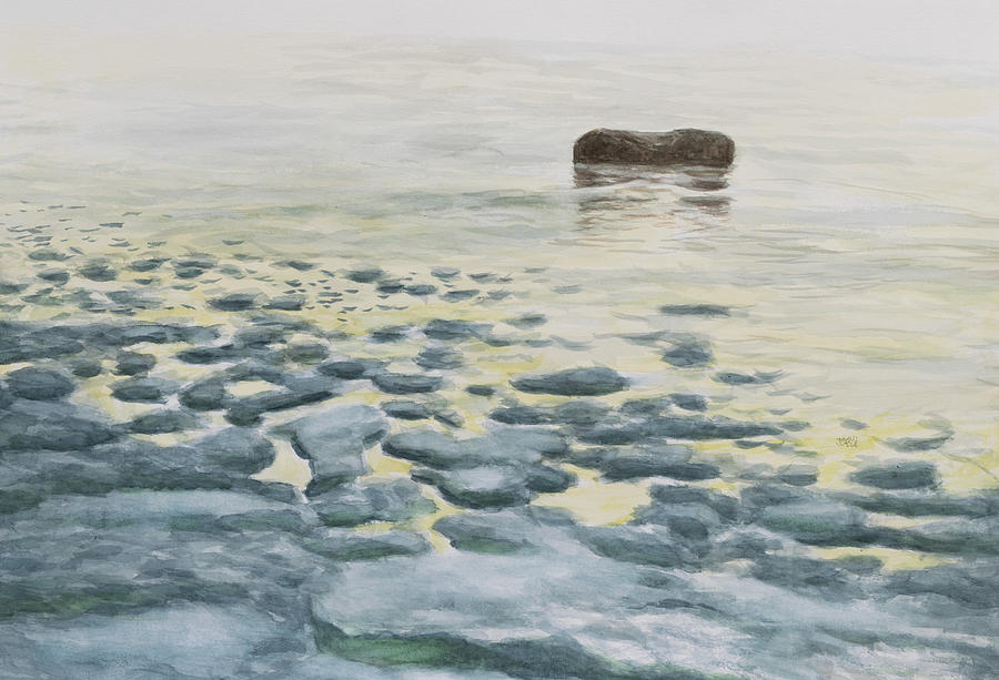 Sea Ice Melting in Spring Painting by Hans Egil Saele
