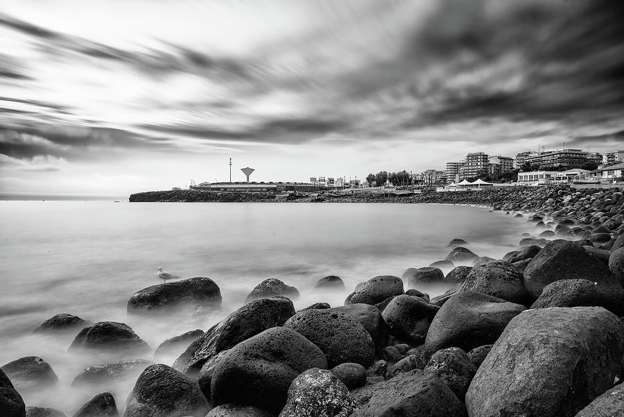 Sea in black and white, Catania - Sicily Photograph by Mirko Chessari