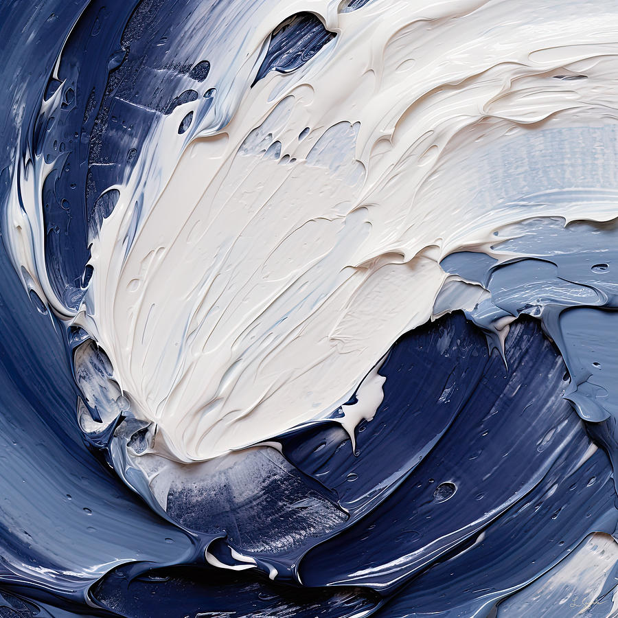 Sea Jewel - Indigo Blue Painting Digital Art by Lourry Legarde