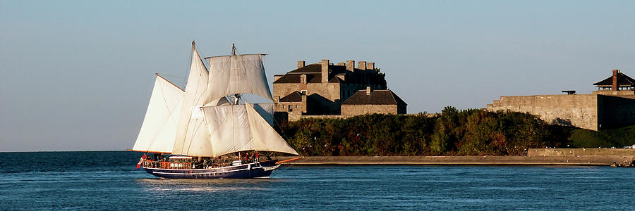 Sea King Passes Fort Niagara - Niagara on the Lake Photograph by Kenneth Lane Smith