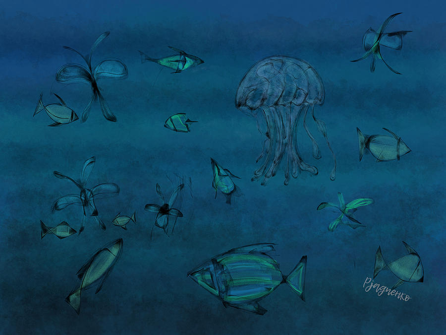 Sea life #3 Digital Art by Ljev Rjadcenko