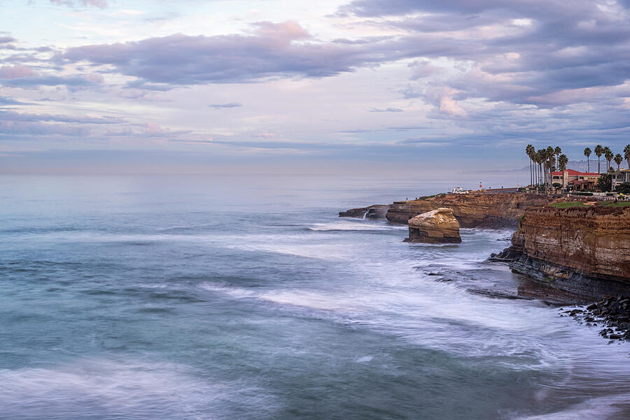 Sea Meets Land - Sunset Cliffs Photograph by Joseph S Giacalone