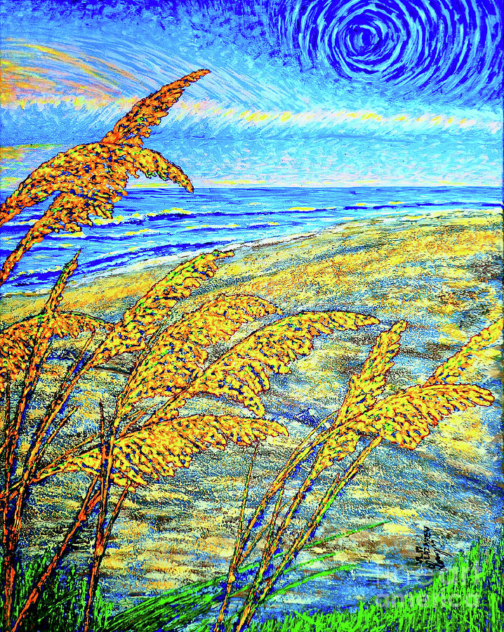 Sea Oats Dual#2 Painting by Viktor Lazarev