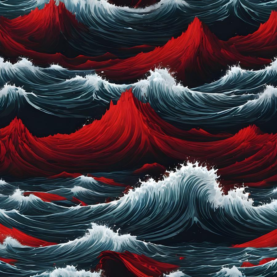 Sea Painting - Sea of blood by Art Dozen