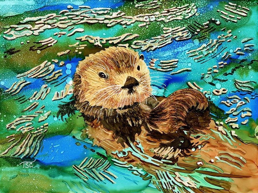 Sea Otter Painting by Tammy Crawford