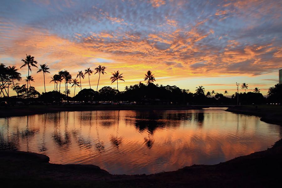 Honolulu Photograph - Sea Path Sunset by DJ Florek