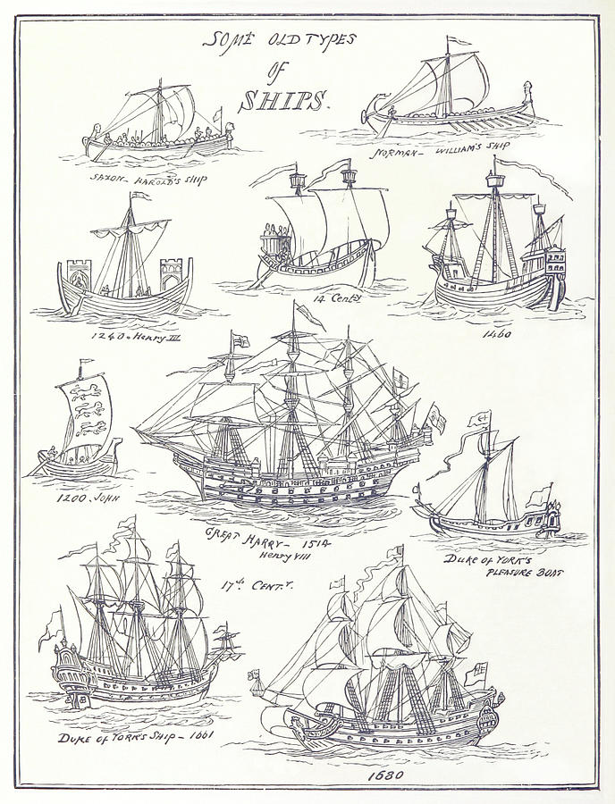 Map Drawing - Sea Pictures, drawn with pen and pencil 1882 by James Macaulay
