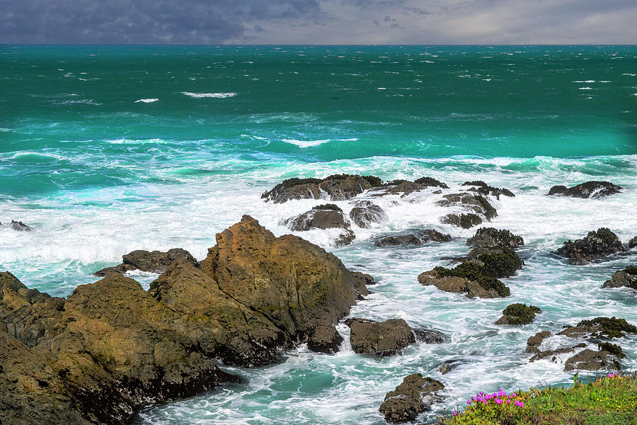 Sea Rocks And Waves Photograph by Frank Wilson