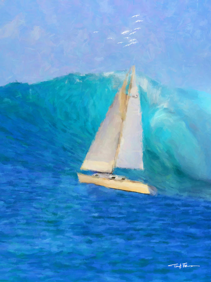 Sea Rush Painting by Trask Ferrero