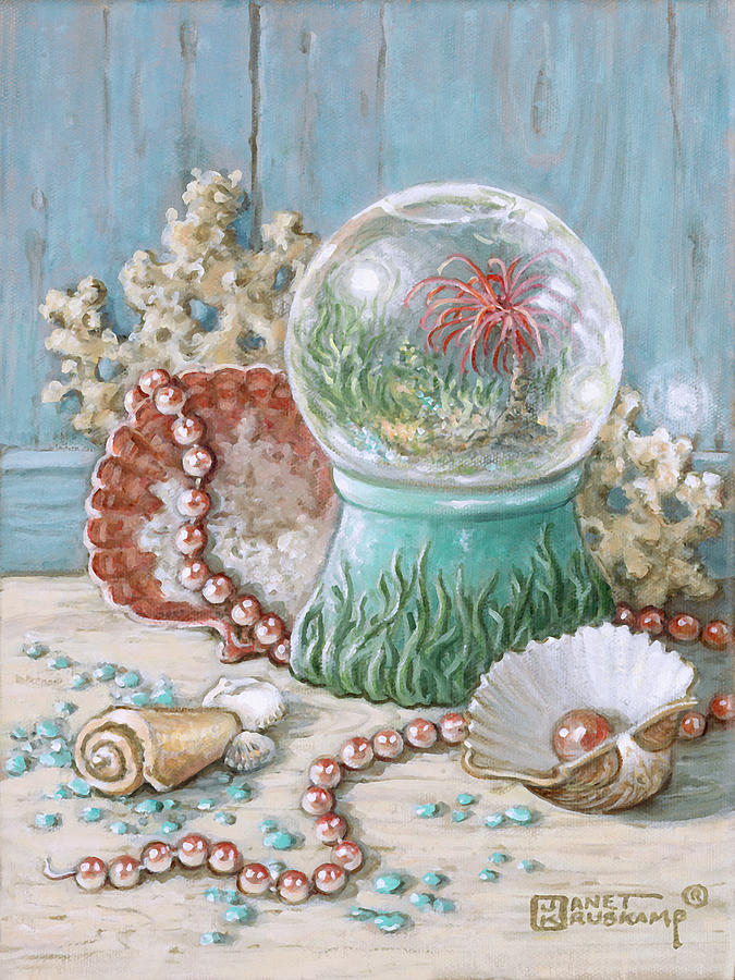 Bath Painting - Sea Shell Collection III by Janet Kruskamp