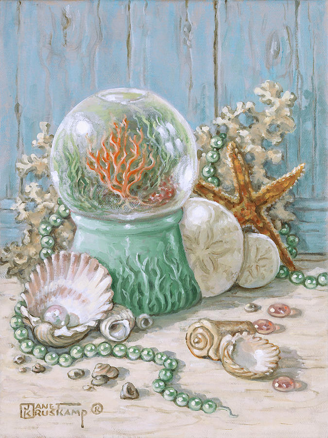 Sea Shell Collection IV Painting by Janet Kruskamp