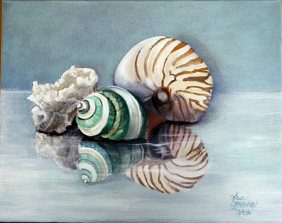 Sea Shell Trio Painting by Sue Appleton Dayton