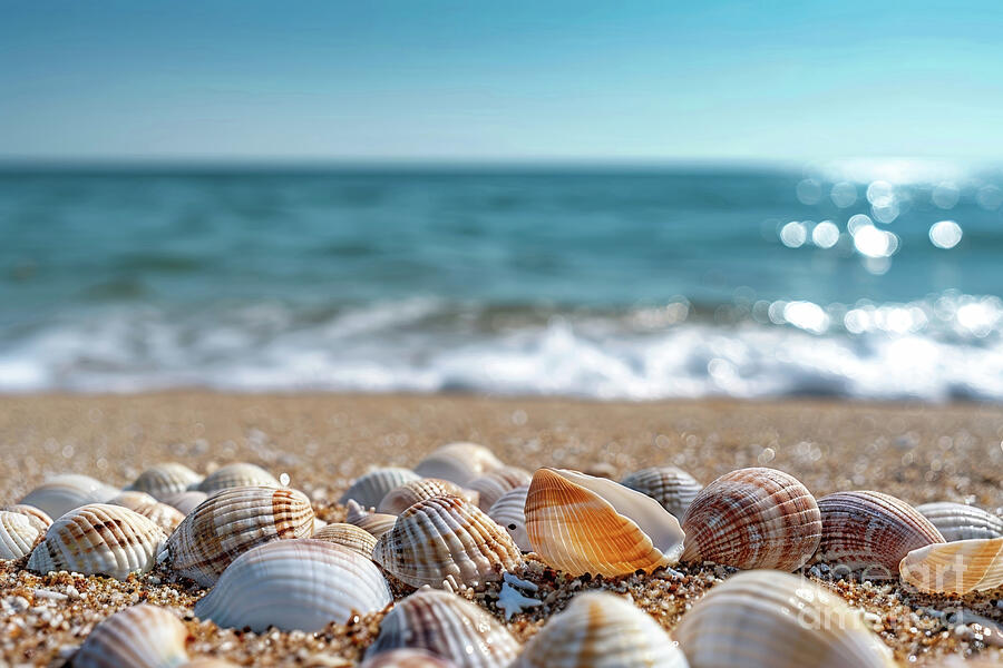Beach Digital Art - Sea shells by Imagine ART