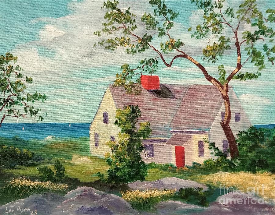 Sea Side Cottage Painting by Lee Piper