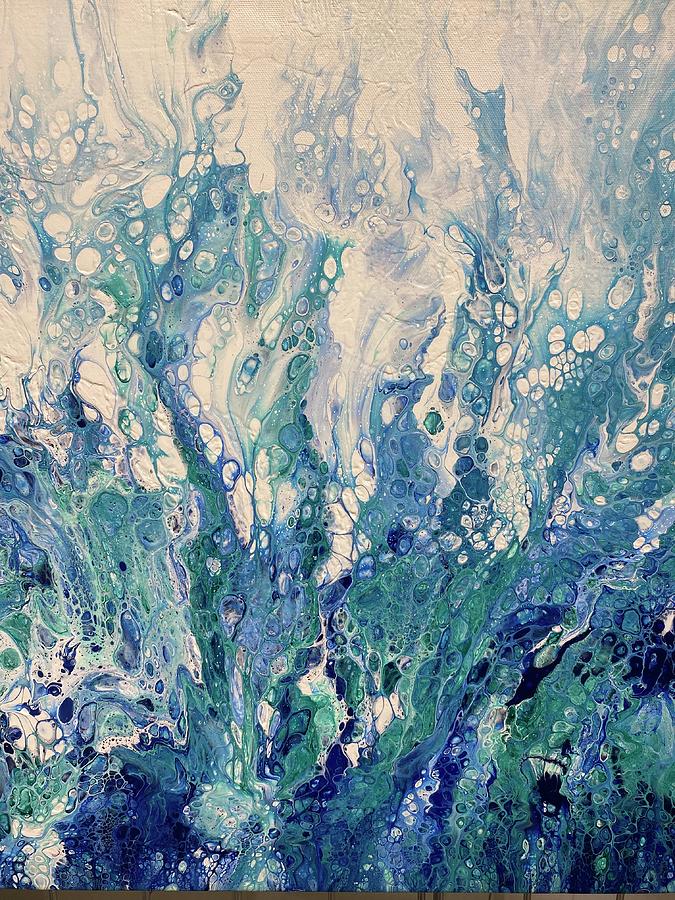 Sea Spray Green Painting by Laurie Pall - Fine Art America