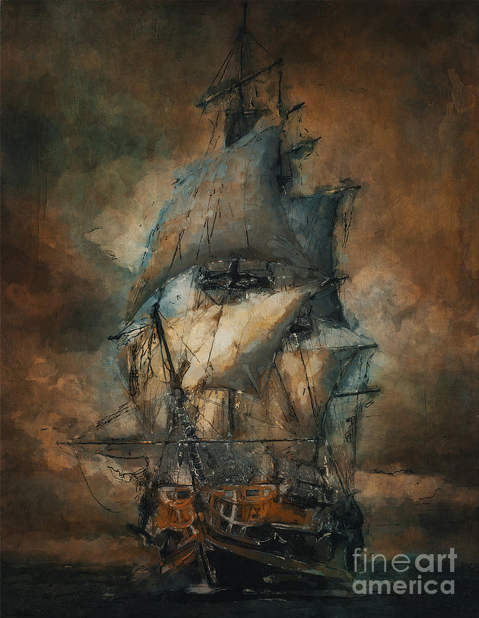 Sea stories  No2 Digital Art by Andrzej Szczerski