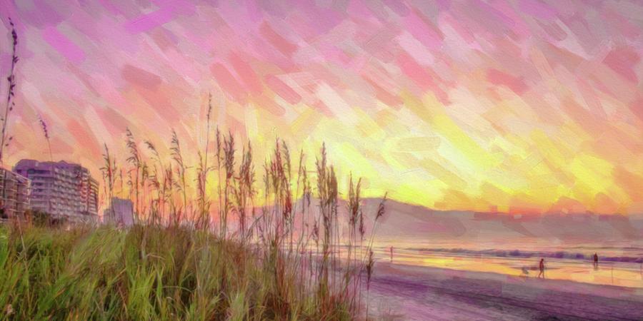 Sea Sunrise Painting by Darrell Foster