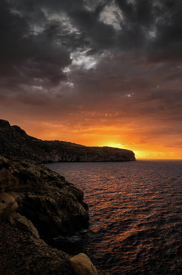 Sea Sunrise On South Coast Of Malta Island Photograph by Artur Bogacki