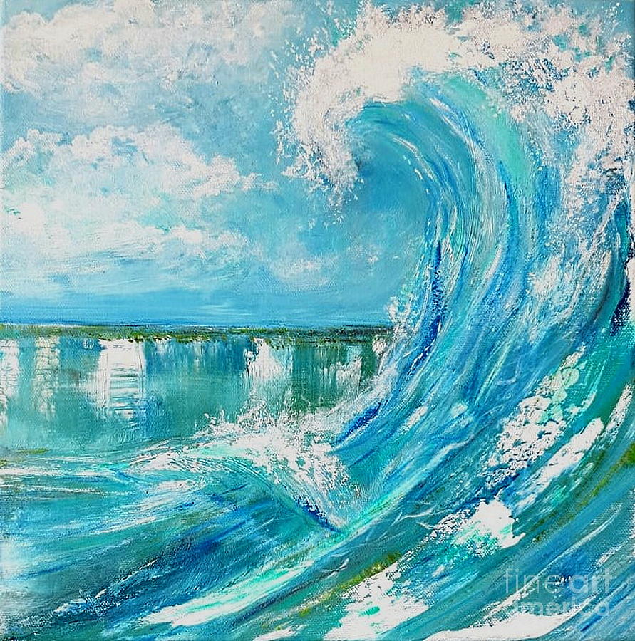 Sea Swell Painting by Tracey Lee Cassin