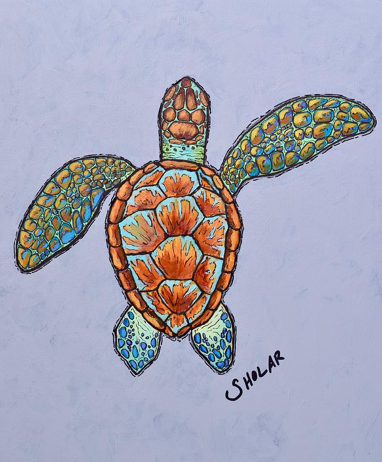 Sea Turtle #2 Painting by Alex Sholar - Fine Art America