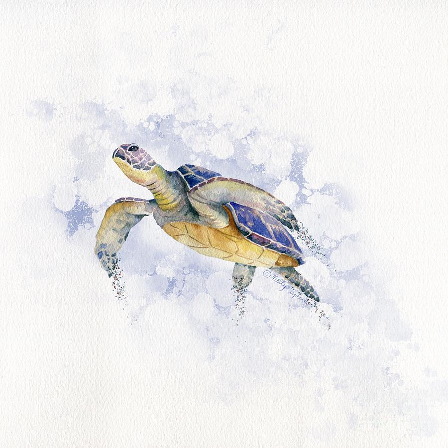 Sea Turtle 2 Painting by Melly Terpening