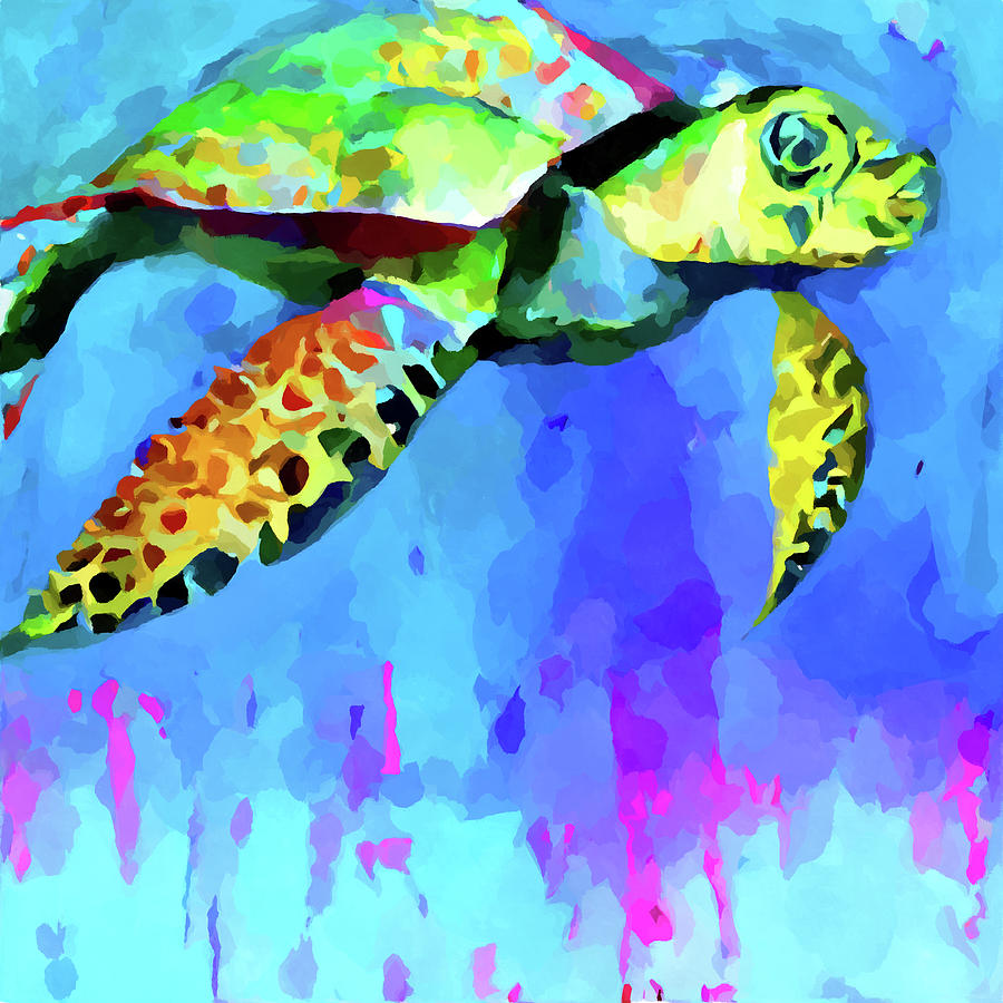 Sea Turtle 6 Painting by Chris Butler