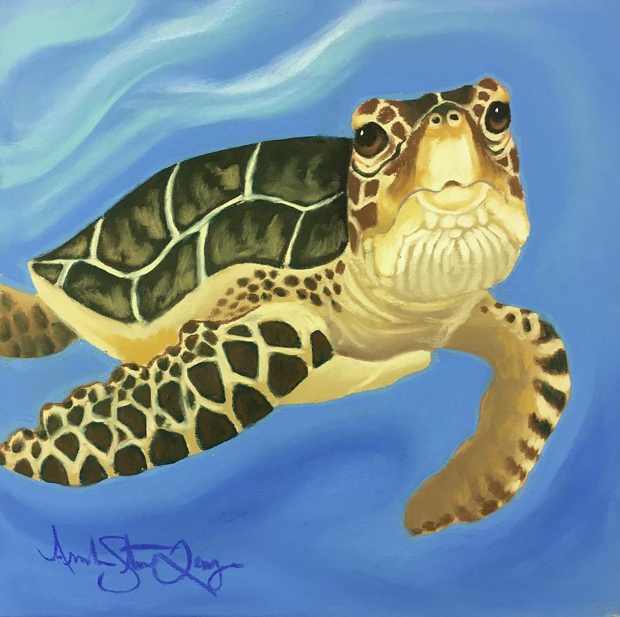 Sea Turtle Pastel by Amanda Layre - Pixels