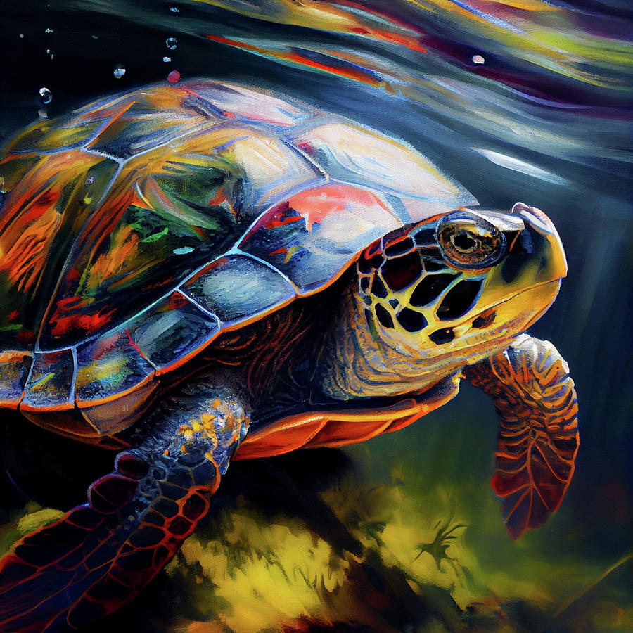 Sea Turtle Painting by Anton Fox - Fine Art America