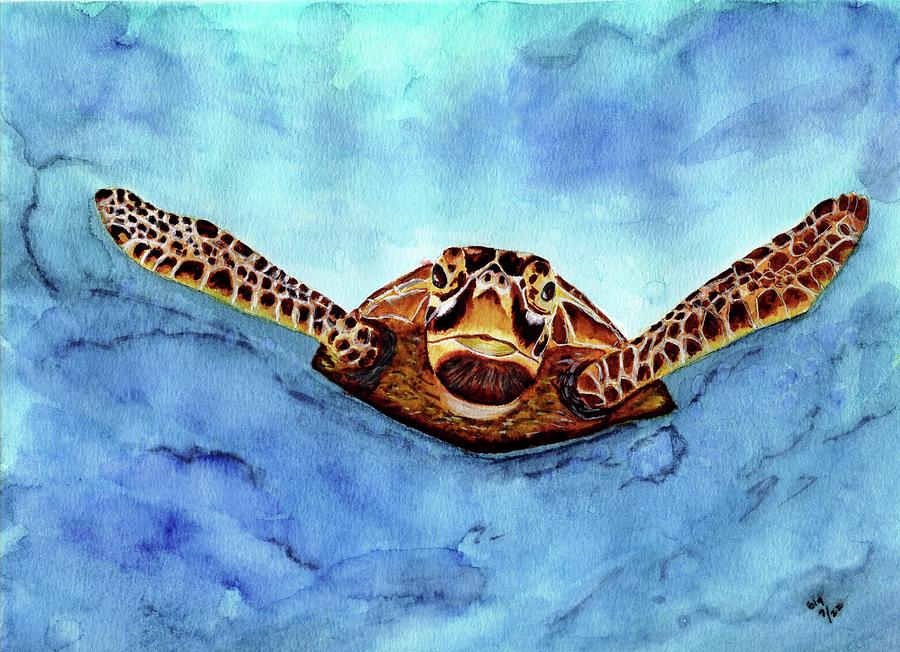 Sea Turtle Painting by Becky Gish | Fine Art America