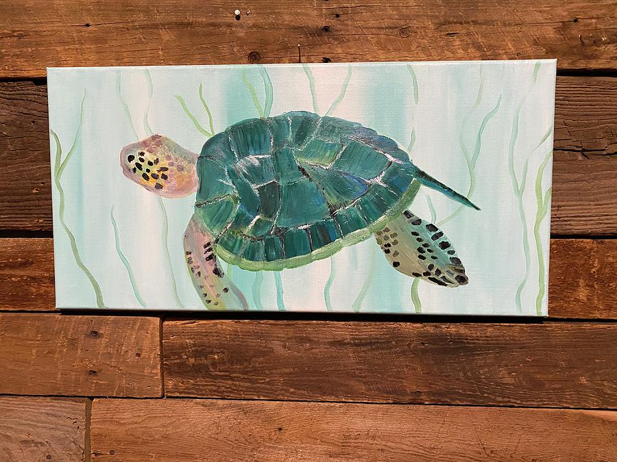 Sea Turtle Painting by Charlotte Briggs - Fine Art America