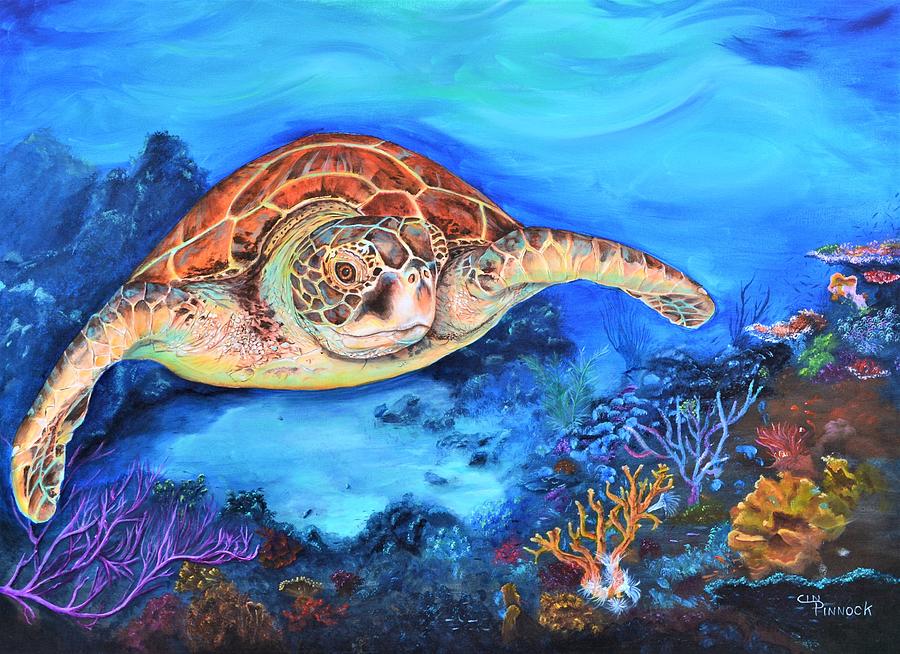 Reef Inspection Painting By Cindy Pinnock - Fine Art America