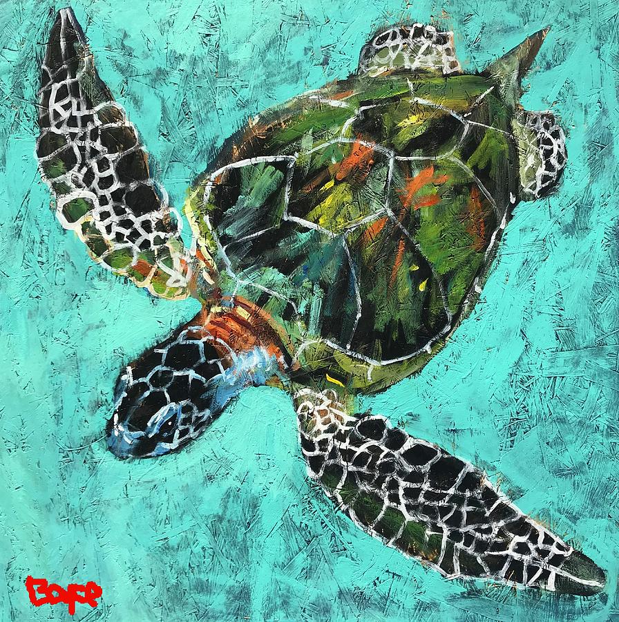 Sea Turtle Painting by Dennis Boyce - Fine Art America