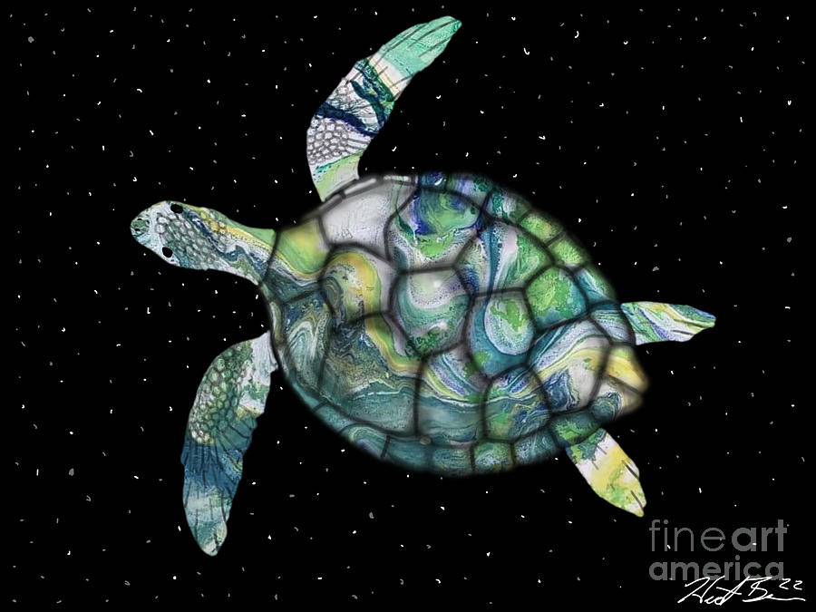 Sea Turtle Digital Art by Hiedi Brown - Fine Art America