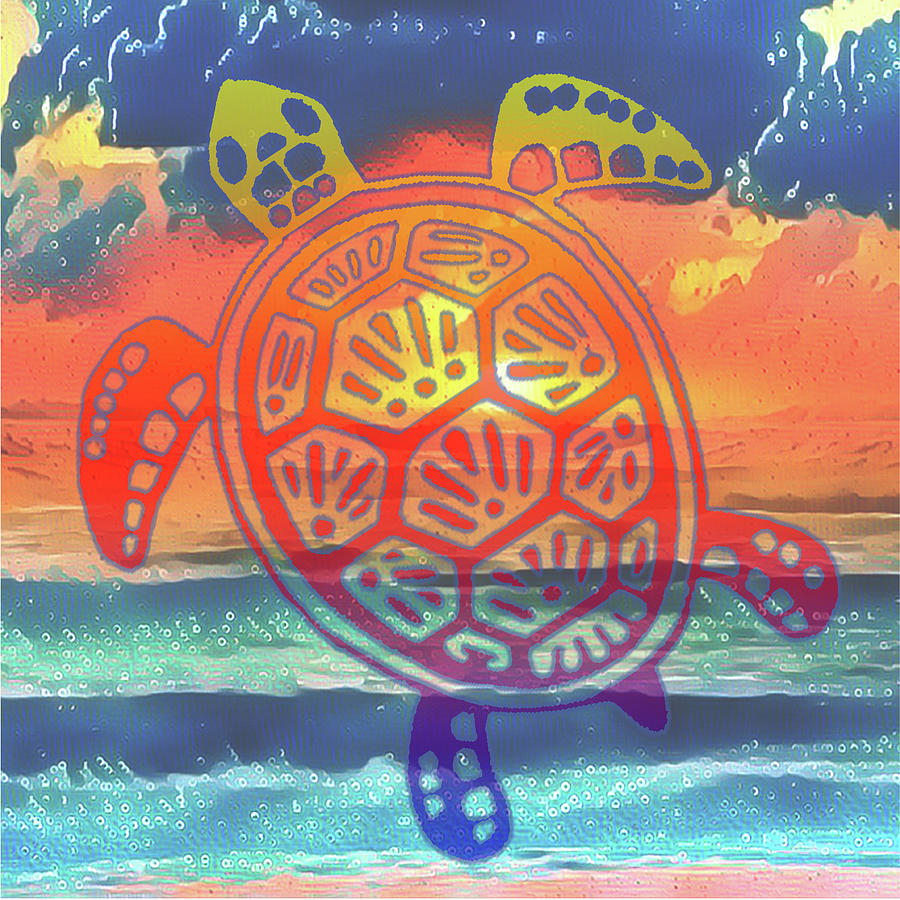 Sea Turtle Digital Art by Joanna Smith