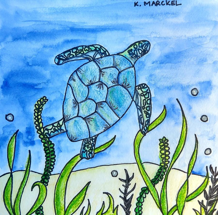 Sea Turtle Painting by Keira Marckel - Fine Art America