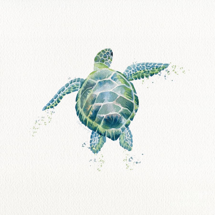 Sea Turtle Painting by Melly Terpening