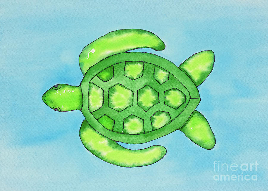 Sea Turtle Painting by Norma Appleton