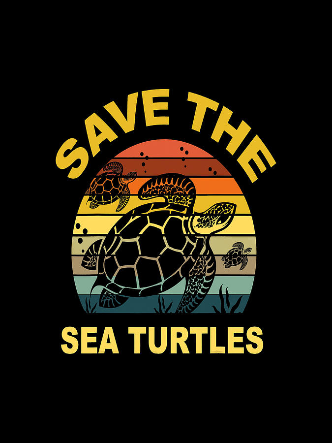 Sea Turtle Ocean Earth Save the Turtle Digital Art by Grover Mcclure ...