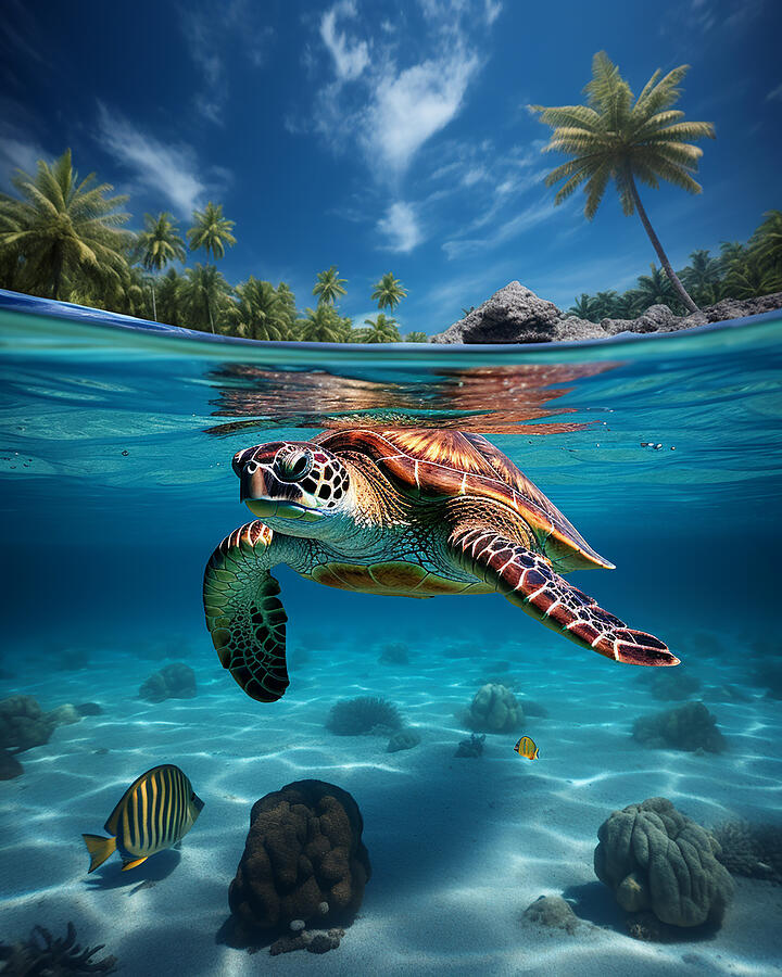 Sea Turtle Paradise 2 Photograph by Joey Waves Sea Turtle Paradise 2 Photograph by Joey Waves