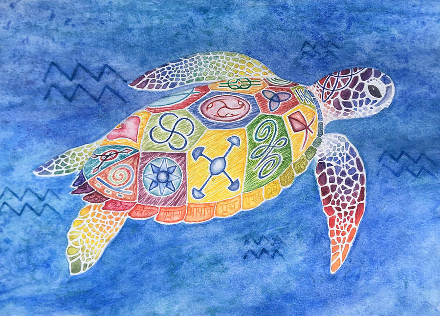 Sea Turtle Shaman Painting by Mark Benton - Fine Art America