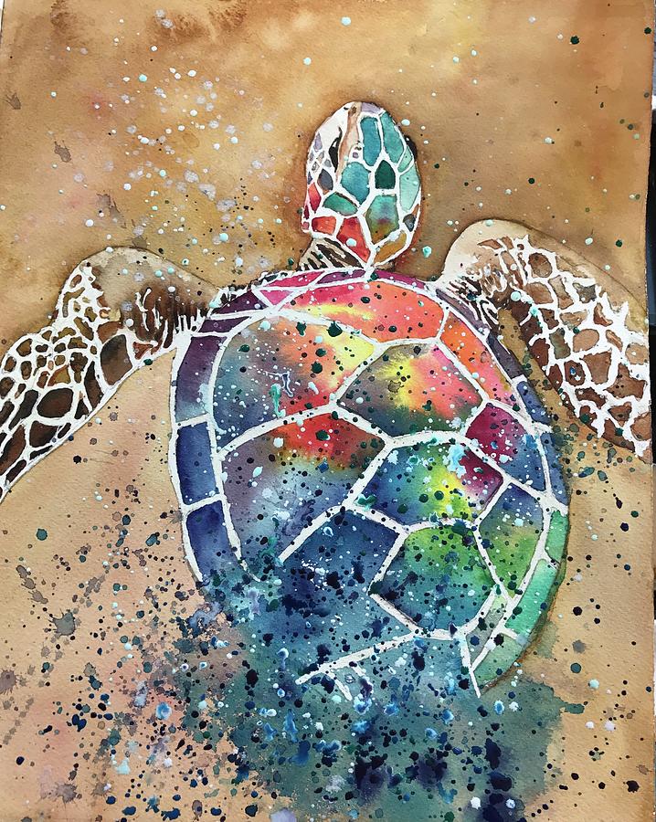 Sea Turtle Painting by Sharon Benningfield - Fine Art America