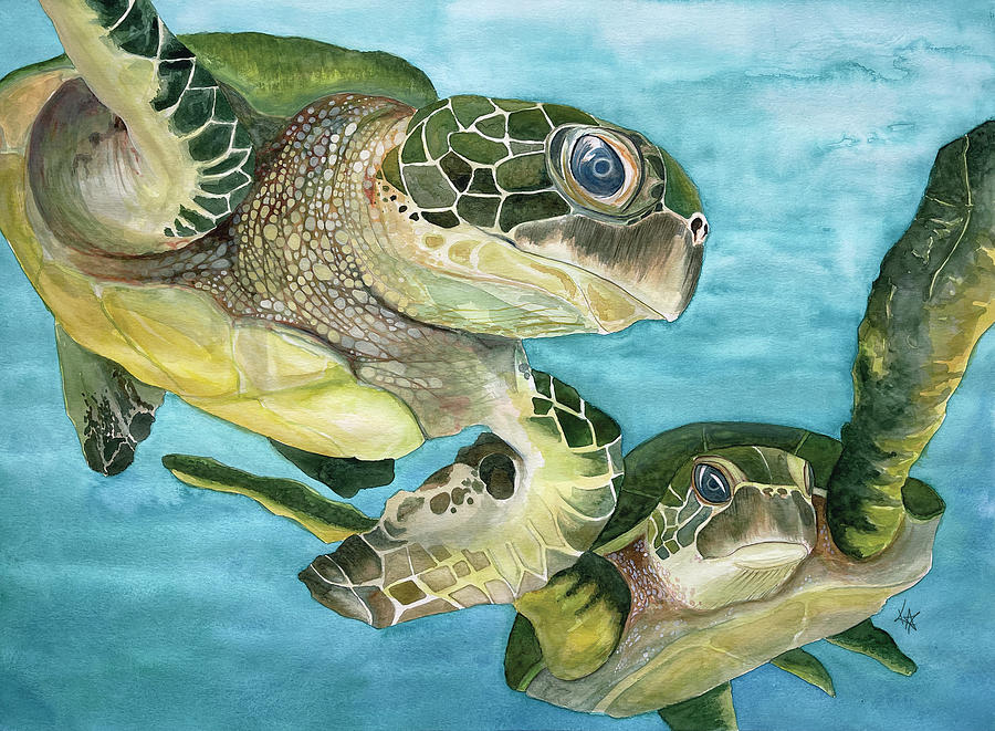 Sea Turtles Painting by Kristen Ashley - Fine Art America