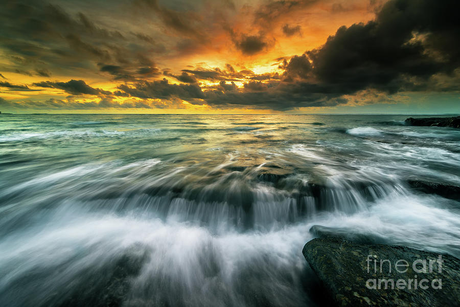 Sea Waterfall Photograph by Dh Sirirui | Fine Art America