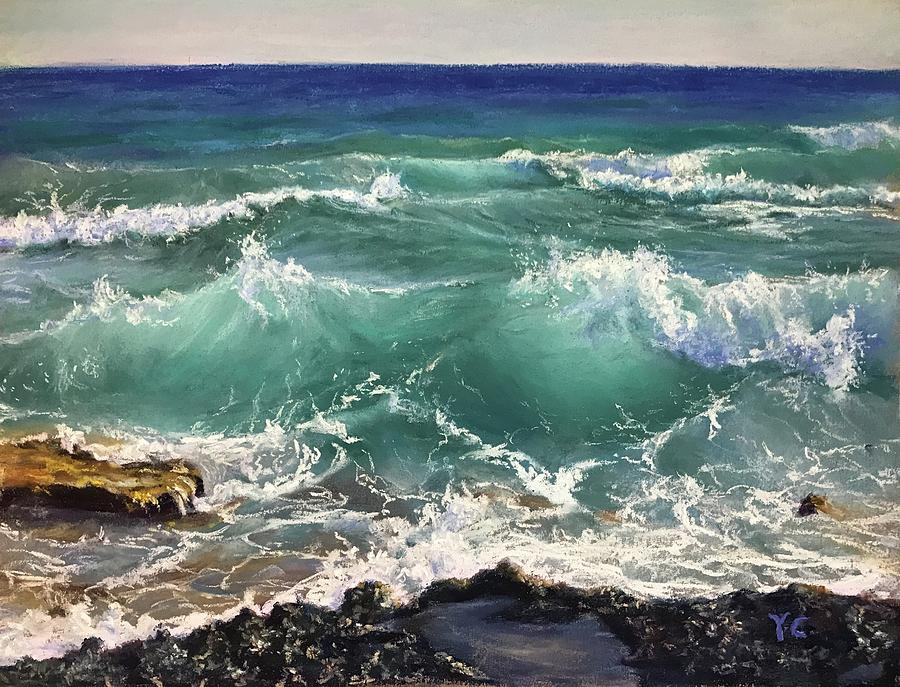 Sea waves #10 Pastel by Yingying Chen - Fine Art America