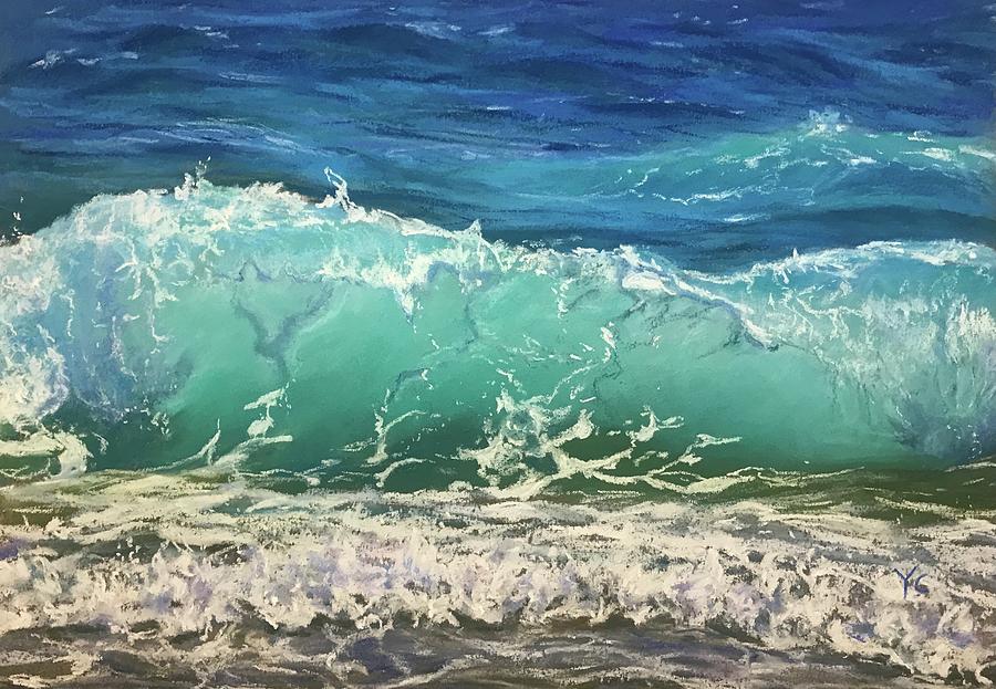 Sea waves #6 Pastel by Yingying Chen - Fine Art America