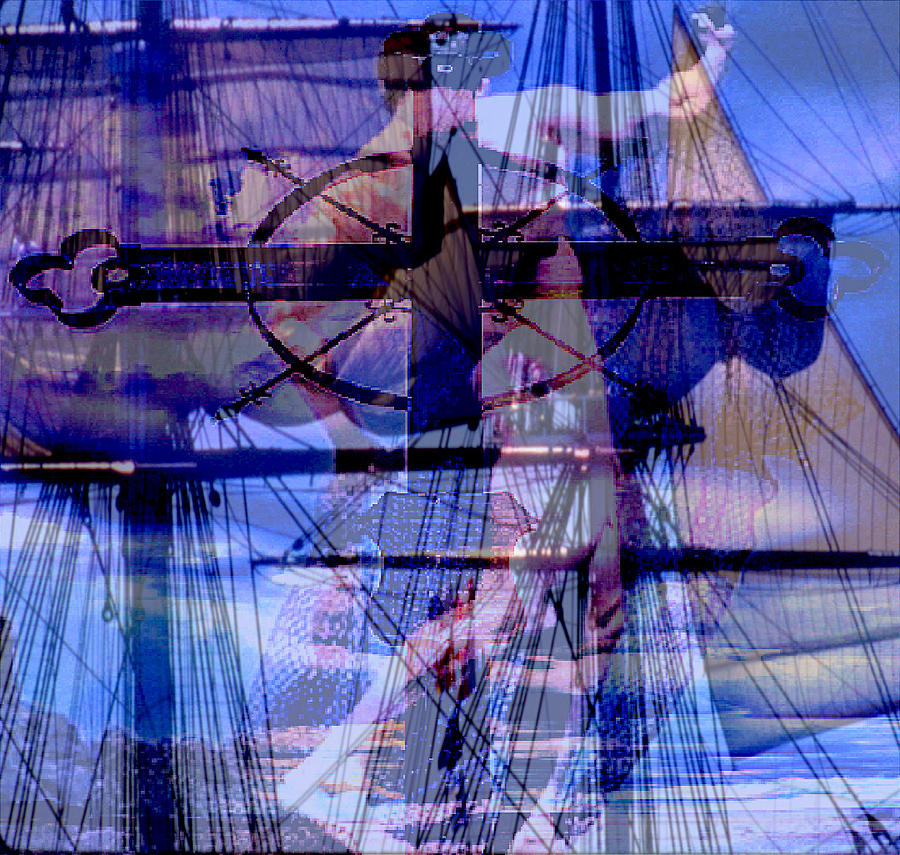 Seafarer Spirit In The Rigging Acadian Crosswind Digital Art By Claude