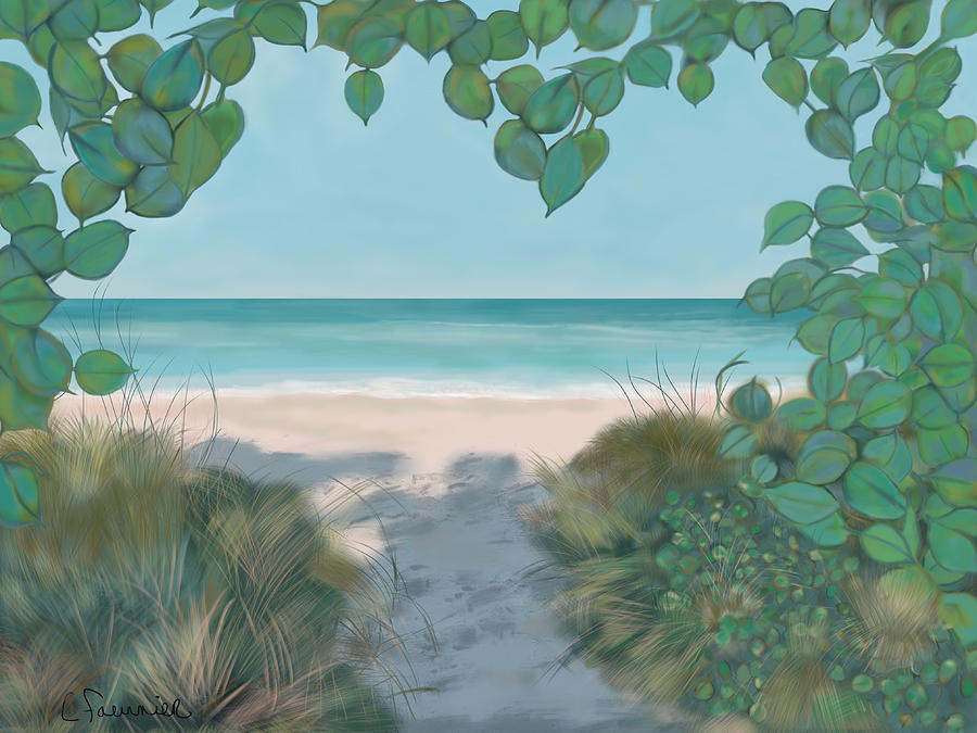 Beach Painting - Seagate by Christine Fournier